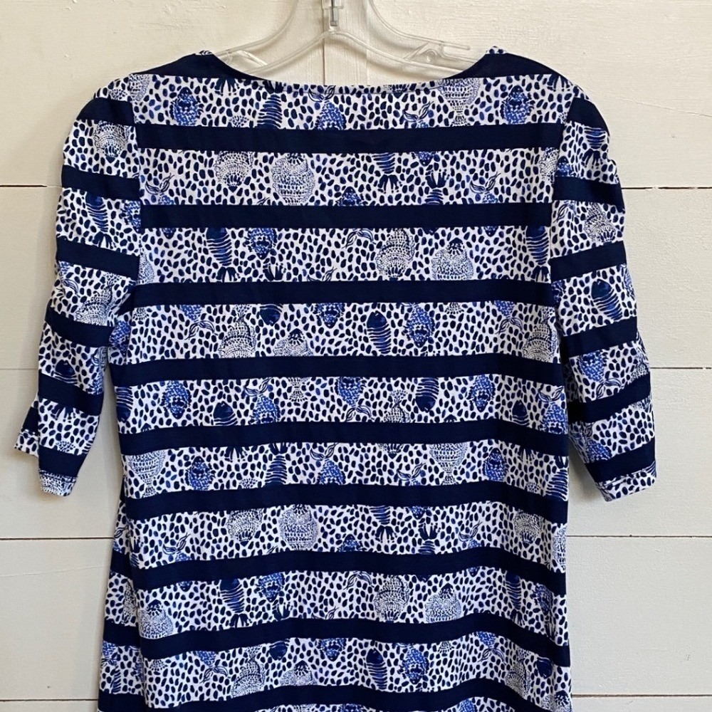 Lilly Pulitzer LaJolla Dress High Tide Heart and Sole Stripe - S NWT - Picture 11 of 12